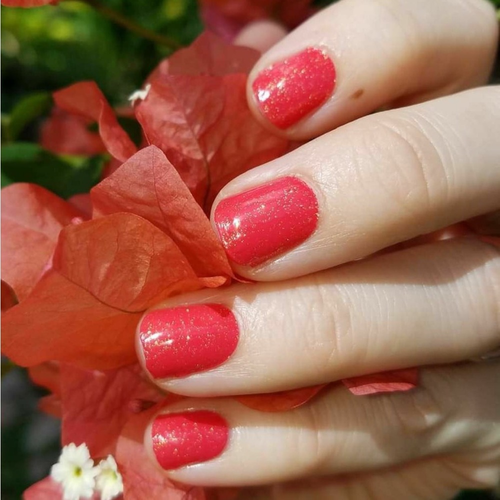*Retired, HTF* Color Street: Coral Coast | Orange Gold Glitter Summer Beach - Picture 9 of 12
